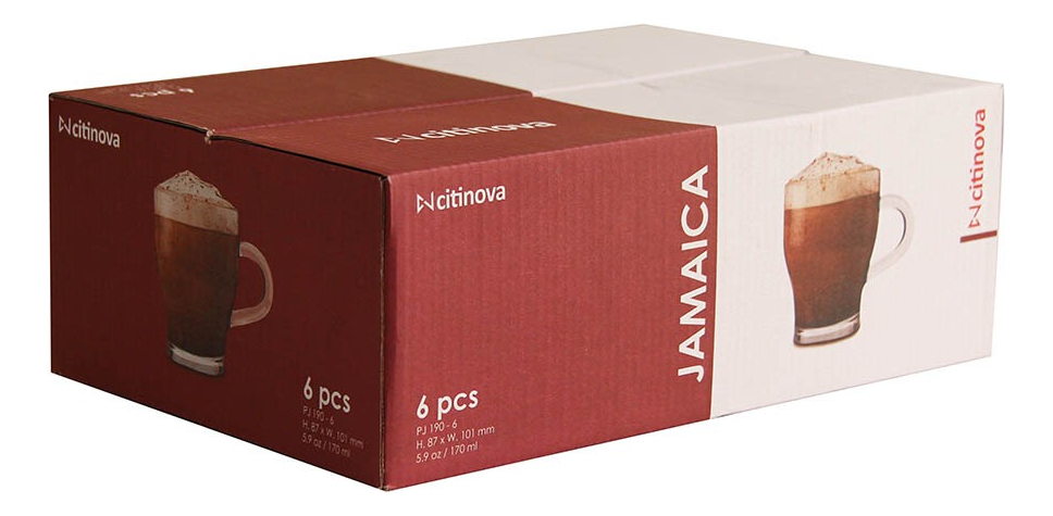 Set 6 Taza Mug Con Asa 170ml Jamaica - Imagen 2