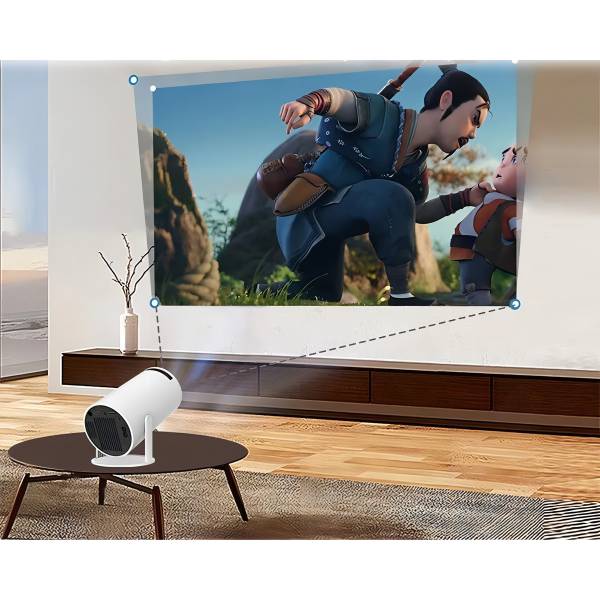Mini Proyector Portátil Wifi Bt Control Remoto Color Blanco - Imagen 2
