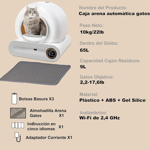 Arenero Inteligente Automático Para Gatos Aplicación Celular - Imagen 6