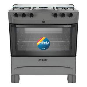 Cocina Supergas 5 Hornallas Titanio Con Termocupla Enxuta