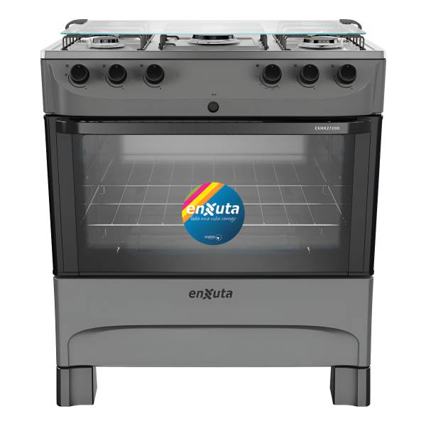 Cocina Supergas 5 Hornallas Titanio Con Termocupla Enxuta
