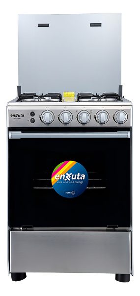 Cocina A Gas 4 Hornallas Enxuta Cenx9604i Inox Grill Superio - Imagen 2