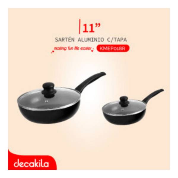 Olla Wok Sarten Decakila 28cm Antiadherente - Imagen 3