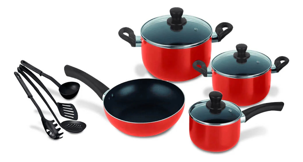 Set De Ollas Aluminio (kmep006b), 11 Piezas