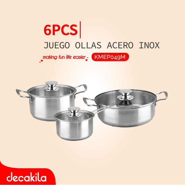 Batería De Cocina Decakila Cocina Kmep00 Con 6 Pie De Teflón - Imagen 5