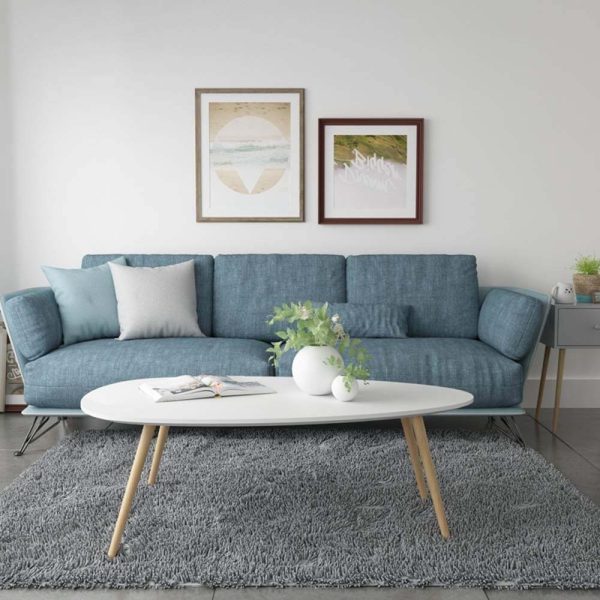 Mesa Ratona Céntrica Triangular Nórdica Living Sala De Estar - Imagen 6
