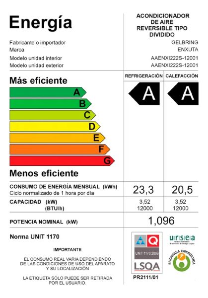 Aire Acondicionado Inverter Smart Enxuta 12000 Btu Clase A - Imagen 3