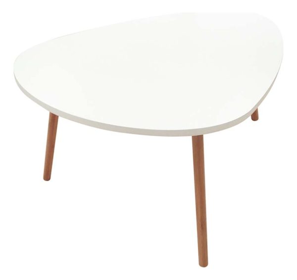 Mesa Ratona Céntrica Triangular Nórdica Living Sala De Estar - Imagen 4