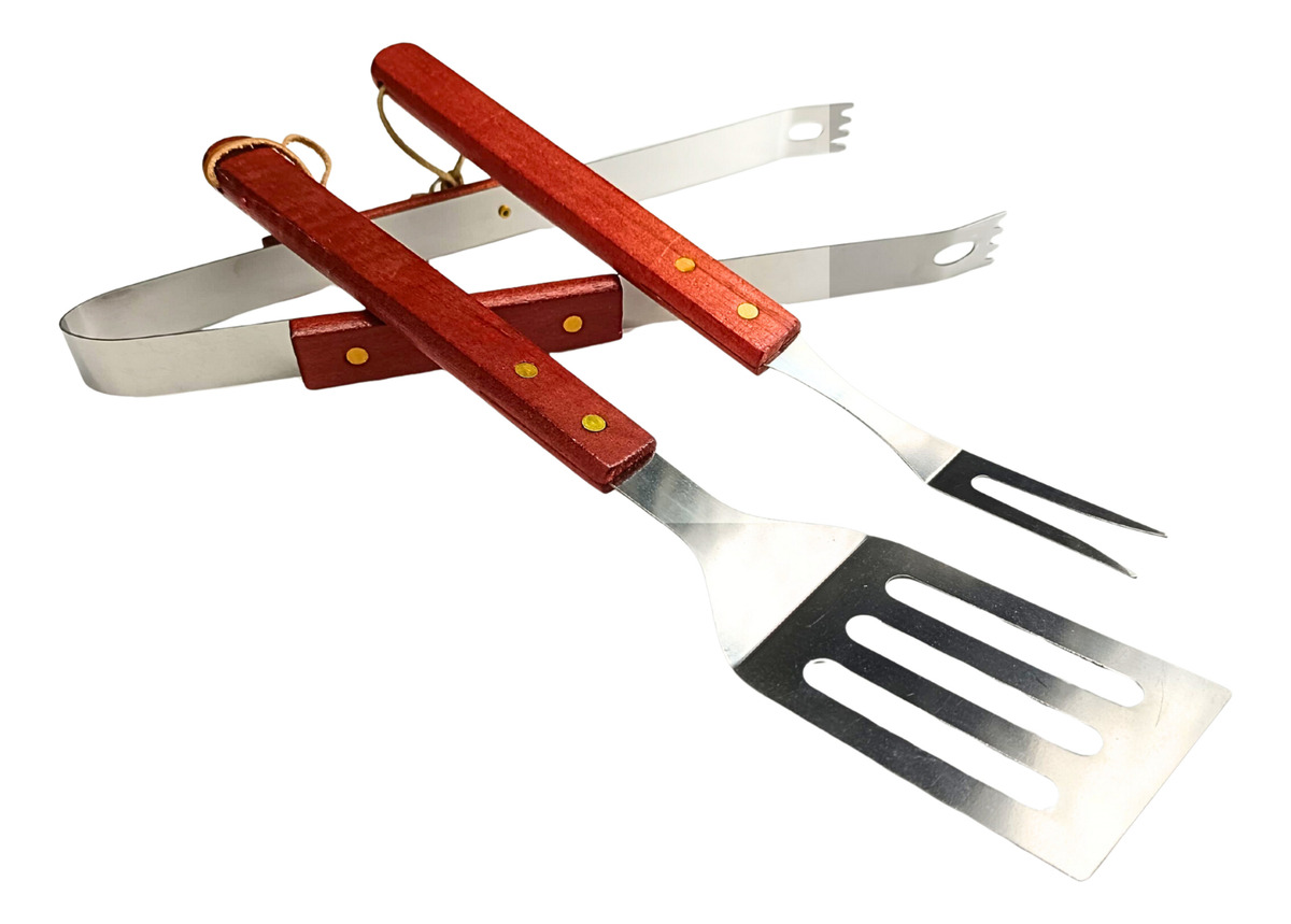 Kit Asador 3 Pcs, Acero Inoxidable Decakila Kmtt099m - Imagen 2