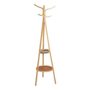 Perchero Para Ropa Oraganizador Estante Bambu 35x41x169cms