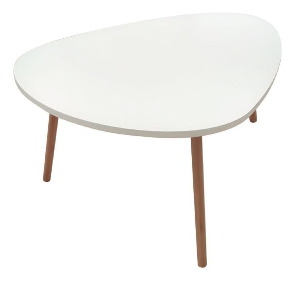 Mesa Ratona Céntrica Triangular Nórdica Living Sala De Estar - Imagen 9
