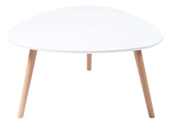 Mesa Ratona Céntrica Triangular Nórdica Living Sala De Estar - Imagen 3