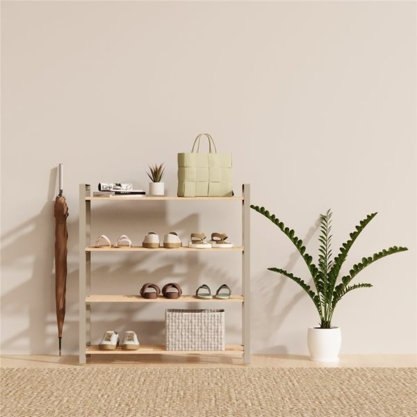 Zapatera 4 Niveles 68x51x20cms Madera Y Pp - Imagen 3