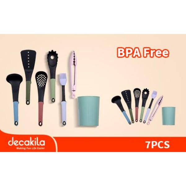 Set De Utensilios De Cocina 7 Piezas Kmtt046b Decakila - Imagen 3