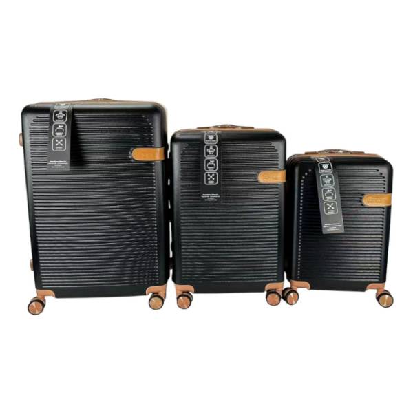 Set De 3 Valijas More Negro Y Marron Abs