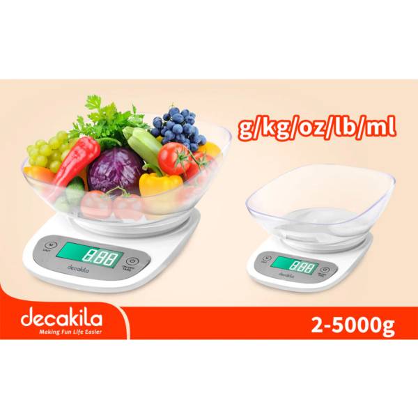 Báscula Balanza Digital Decakila De Cocina 5 Kg Kmtt092w - Imagen 2