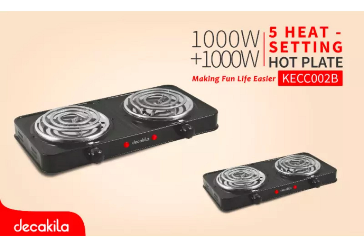 Anafe Cocinilla Cocina Electrica 2 Hornallas Decakila - Imagen 3