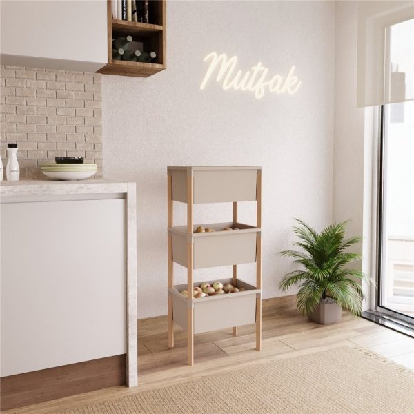Estanteria 3 Contenerdores 95x26x39cms Medera Y Pp - Imagen 3