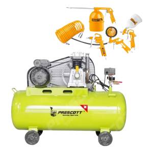 Compresor Aire Pcraft Prescott 200lt 2hp Elect. + Kit Ingco
