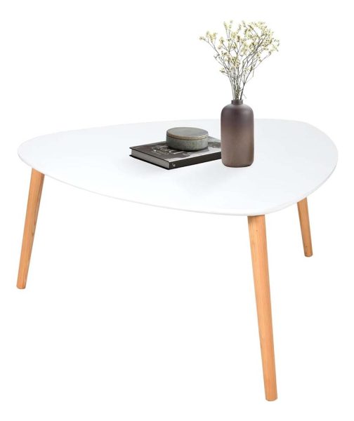Mesa Ratona Céntrica Triangular Nórdica Living Sala De Estar - Imagen 2