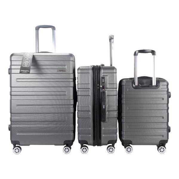 Set De 3 Valijas Viaje More Negra Abs Rigidas