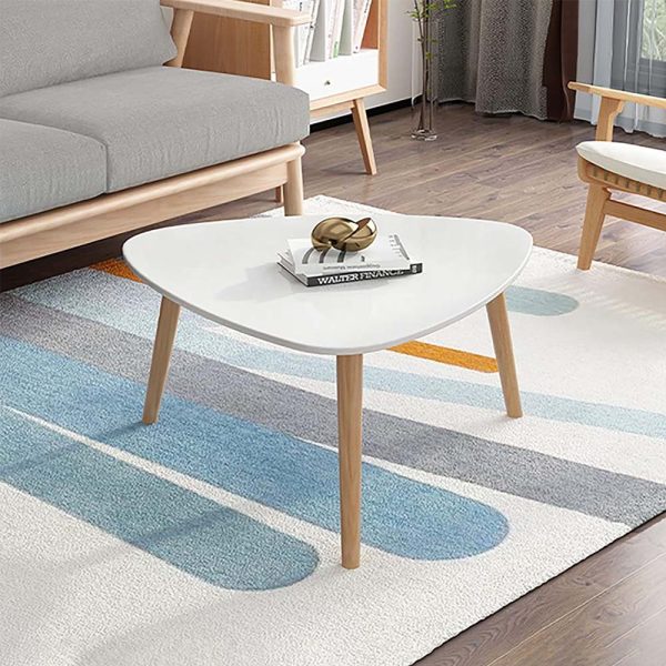 Mesa Ratona Céntrica Triangular Nórdica Living Sala De Estar - Imagen 5