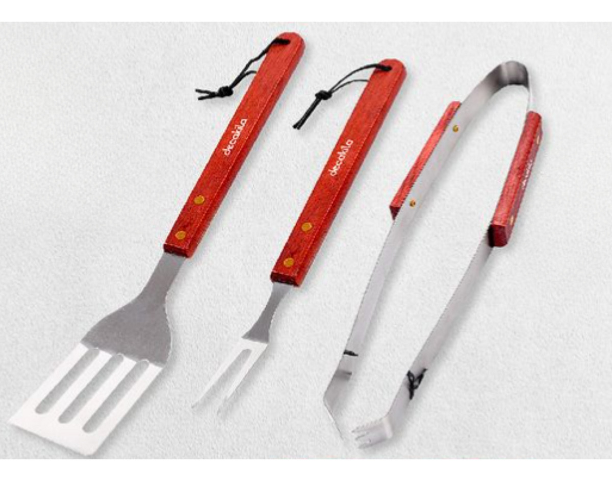 Kit Asador 3 Pcs, Acero Inoxidable Decakila Kmtt099m - Imagen 3