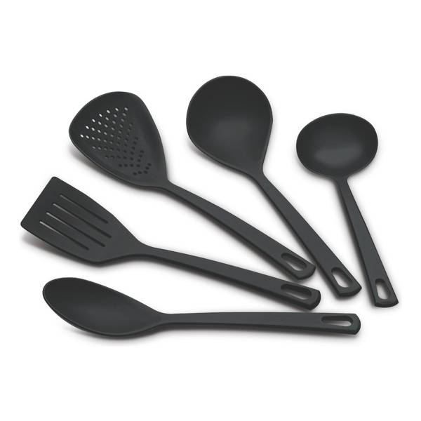 Juego De Utensilios Color Negro Tramontina Modelo Utilita 5