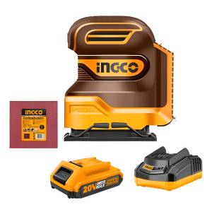 Lijadora Orbital 20v P20s C Bat Y Carg Ingco Cshsli20141