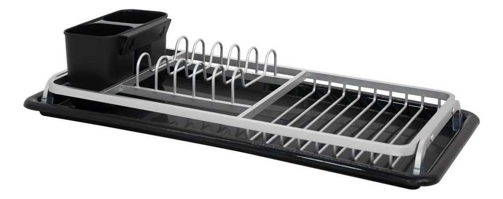 Escurridor 23x48cms Aluminio Con Bandeja Y Cubiertero