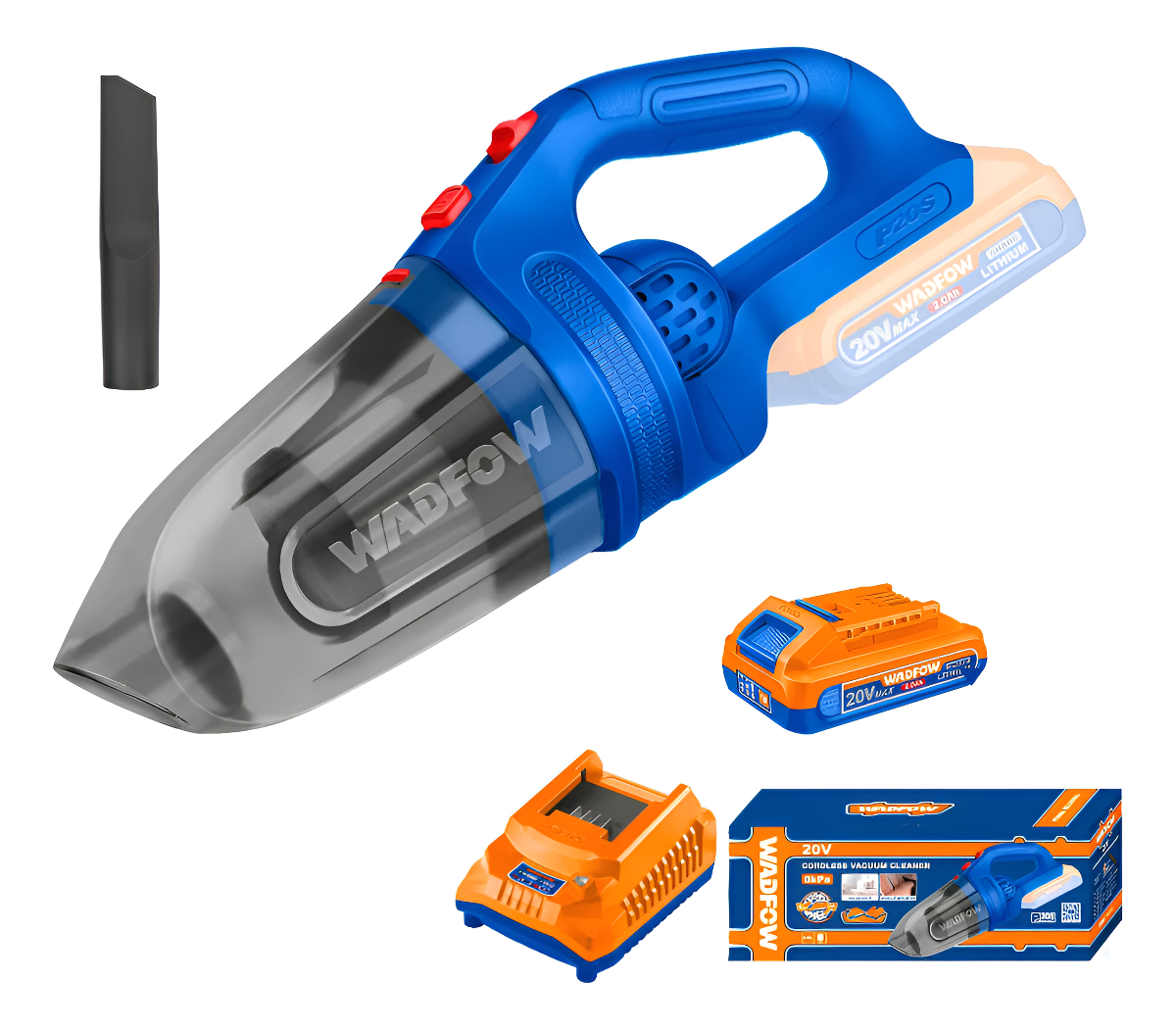 Aspiradora P20s 0.45l C/bateria, Carg + Acce Wadfow Wlv20201
