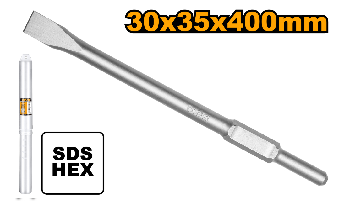 Cincel Hexagonal Chato 30x35x400mm Ingco Dbc03440012 - Imagen 3