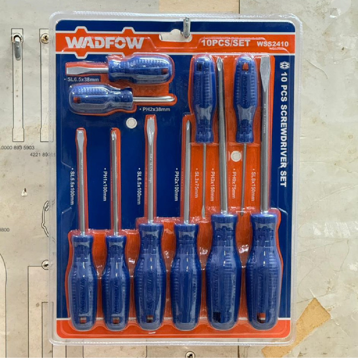 Juego Destornilladores 10 Piezas 5 Phillips 5 Planos Wadfow - Imagen 2