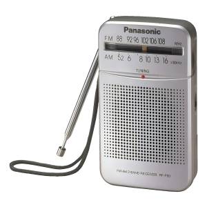 Radio Portátil Panasonic Am/fm A Pilas Rf-p50d Plateado