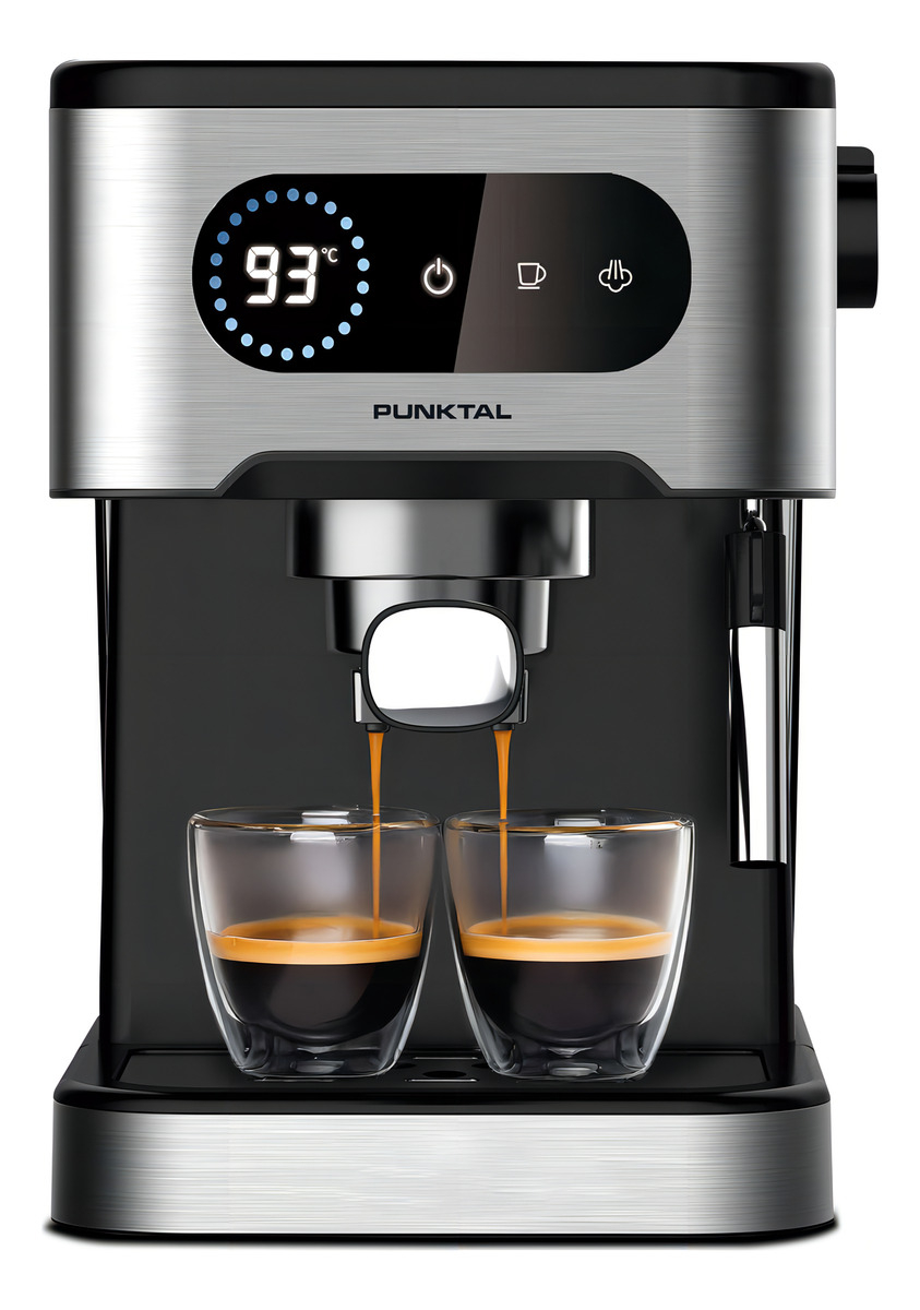 Cafetera Digital Punktal Expresso Y Cápsulas 20 Bares Acero - Imagen 2