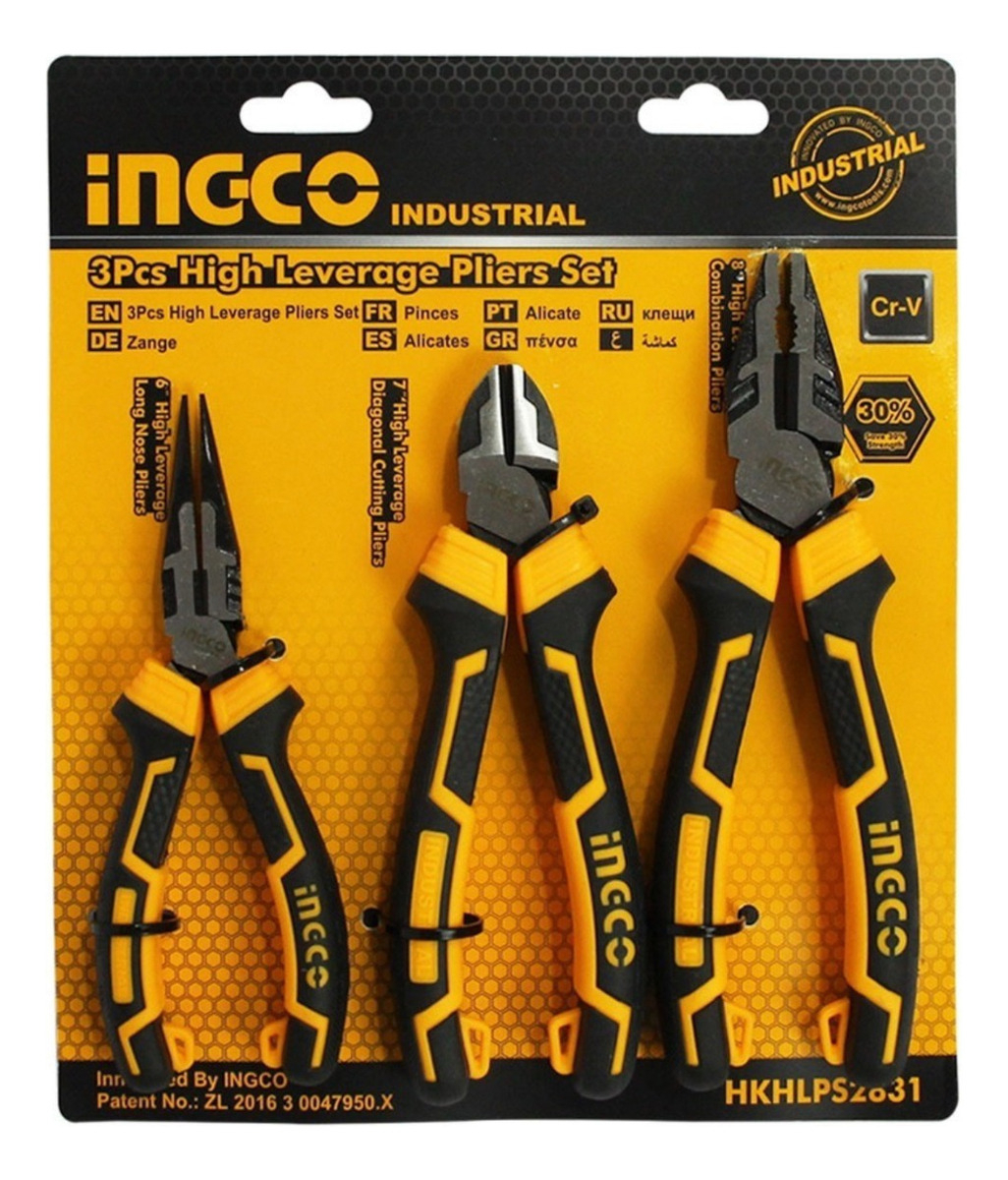 Juego 3 Pinzas Universal Alicate Diagonal Pinza Ingco - Imagen 6