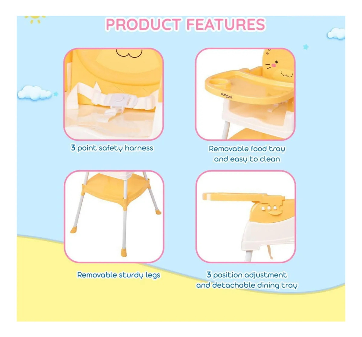 Silla De Comer Para Bebe Multiuso 2 En 1 Mesa Y Silla - Imagen 8