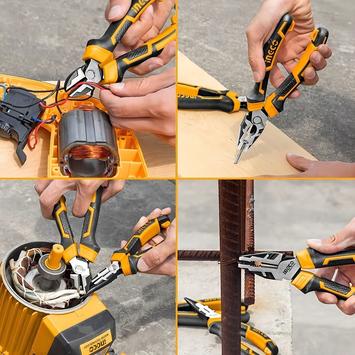 Juego 3 Pinzas Universal Alicate Diagonal Pinza Ingco - Imagen 4