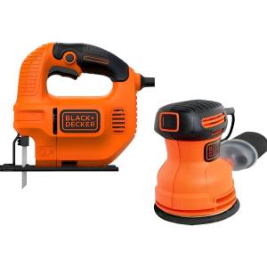 Combo Lijadora Roto Orbital + Sierra Caladora Black+decker