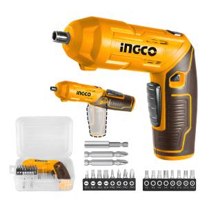 Atornillador Inalámbrico 4v Ajustable Con Accesorios Ingco