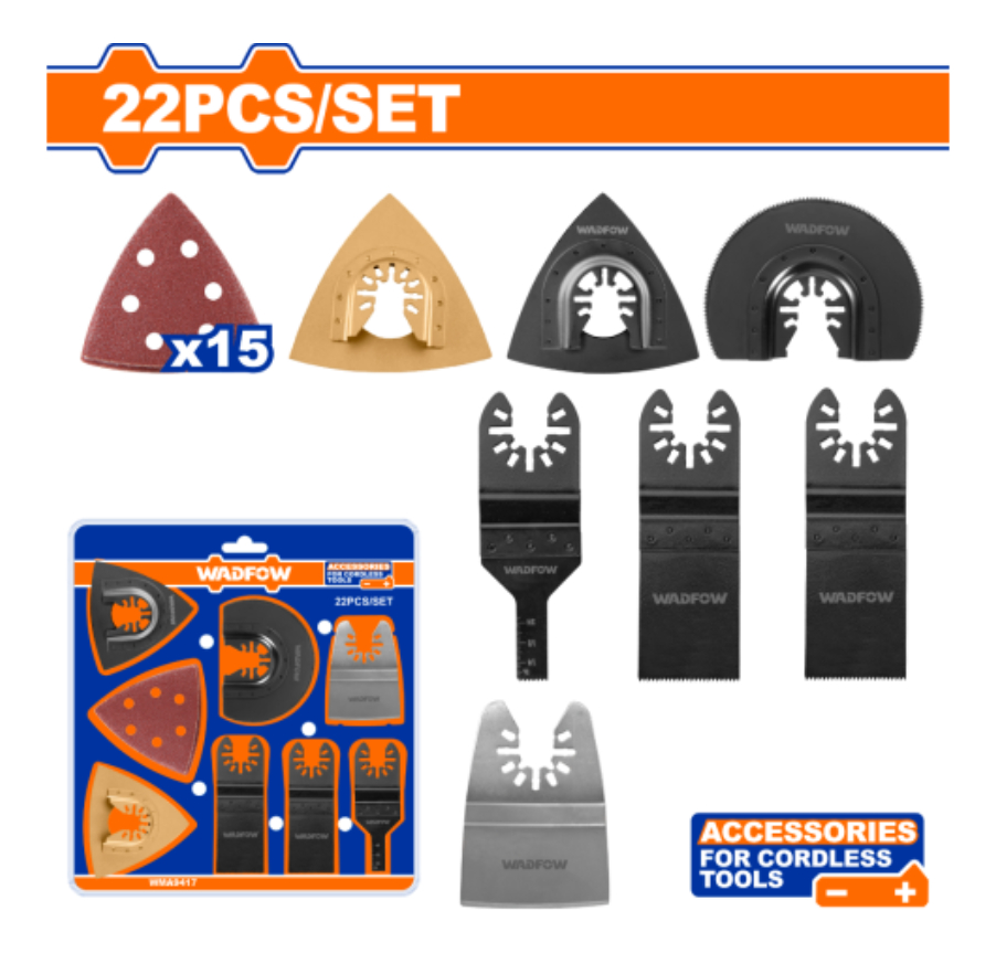 Set 22 Accesorios P/ Sierra Multifuncion Wadfow - Imagen 2