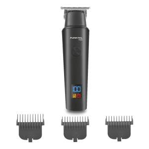 Recorta Pelo Y Barba Digital Recargable 3 Accs. Color Negro