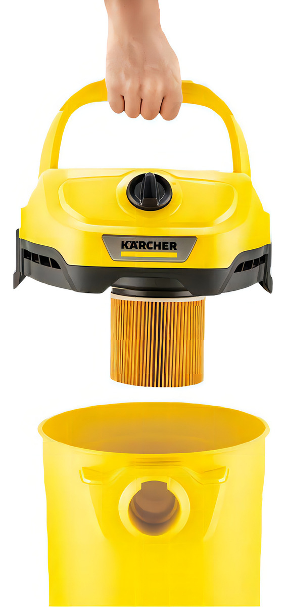 Aspiradoras Nuevas Karcher Agua Polvo Sopladora Wd2 Oy Color Amarillo - Imagen 2