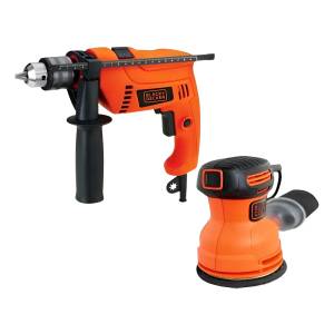 Lijadora Roto Orbital 180w + Taladro Percutor Black+decker
