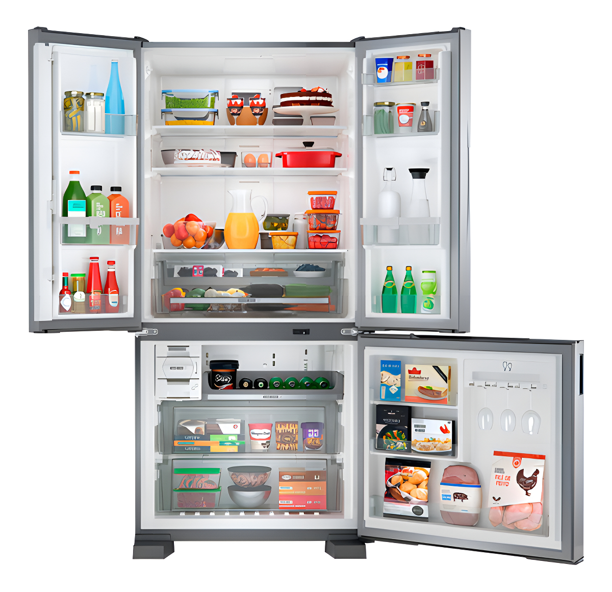 Heladera French Door Inverter Whirlpool Wro85akdwx 554 Lt - Imagen 4