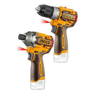 Kit Taladro Atornillador 16v+ Atornillador Impacto A Bateria