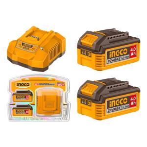 Kit 2 Baterías 20v 4,0ah + Cargador Fbcpk2013 Ingco