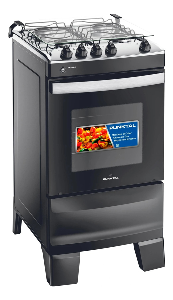 Cocina Combinada 4 Hornallas Punktal Pk-744 C Grill - Imagen 3