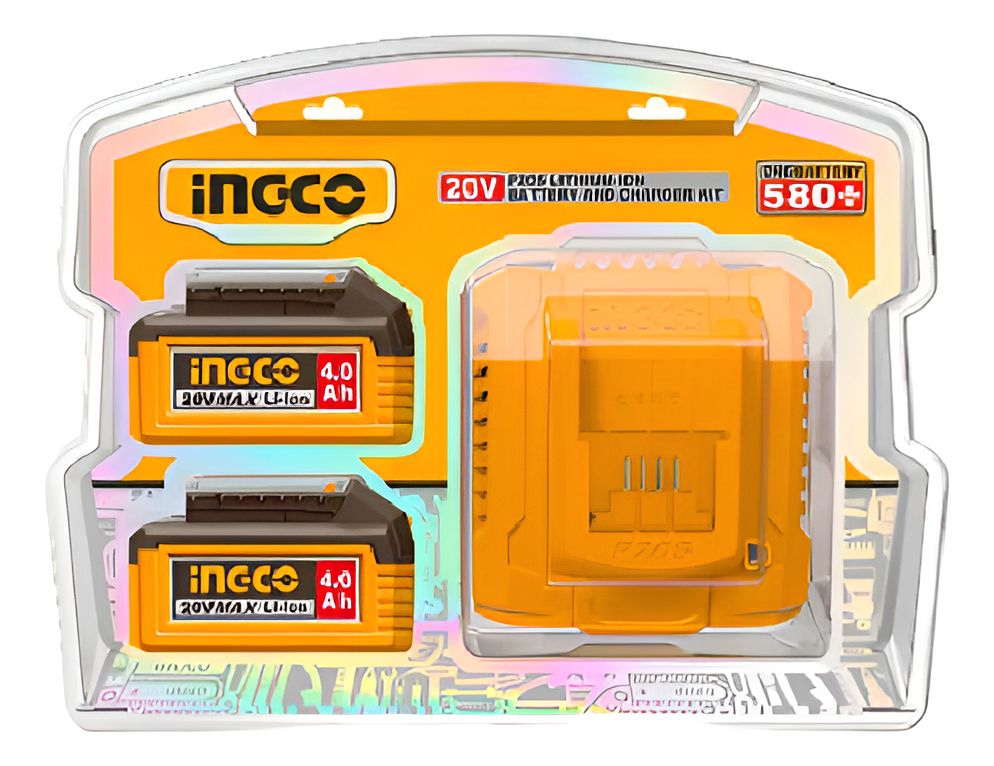 Kit 2 Baterías 20v 4,0ah + Cargador Fbcpk2013 Ingco - Imagen 3