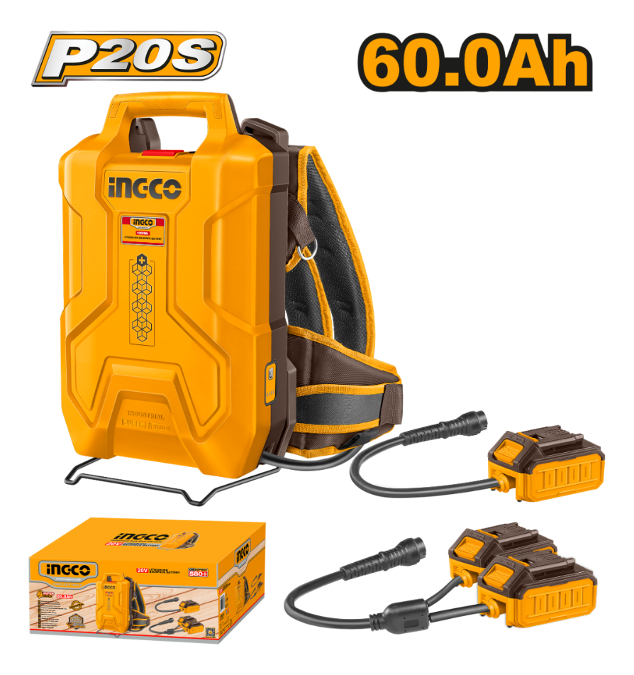 Bateria Mochila Litio-ion 60.0ah 20v P20s Ingco Fbli241110 - Imagen 2